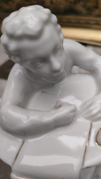 ŁOMONOSOW pisarz PUSZKIN stara figurka porcelanowa ROSJA