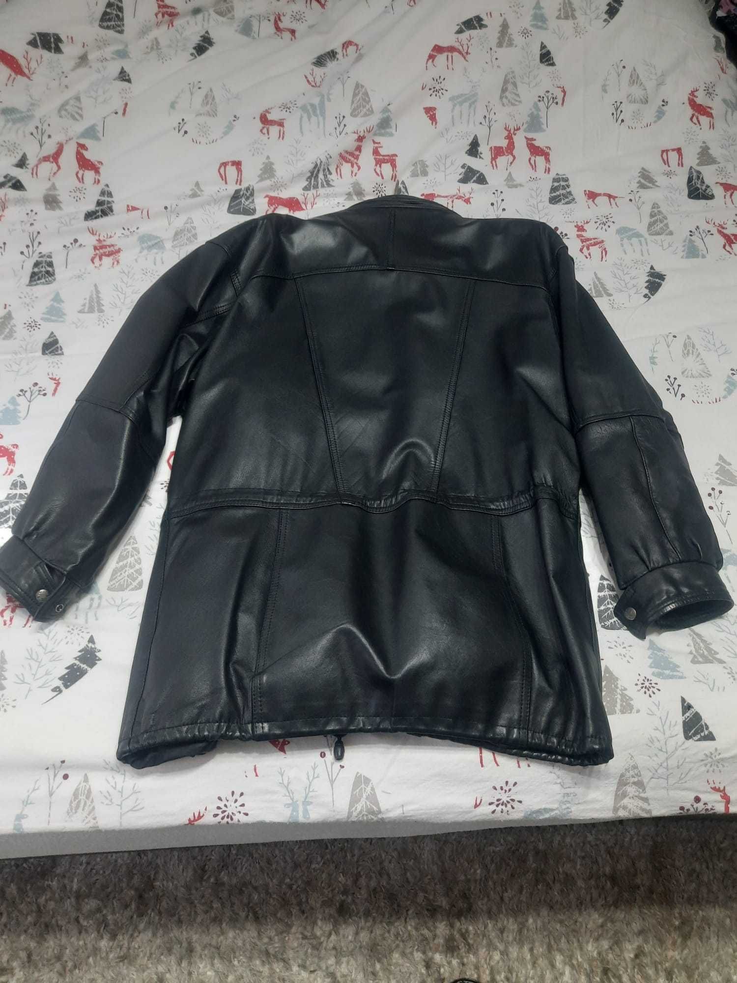 Kurtka skórzana czarna roz. XL/52-54