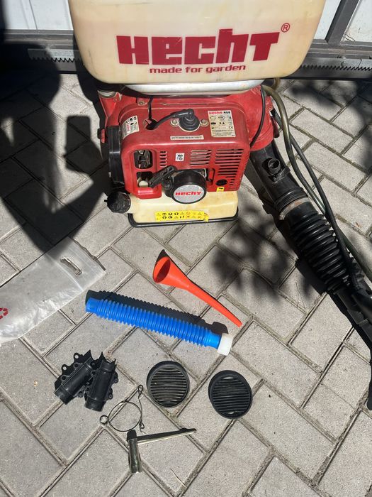 Hecht 459 садовий оприскувач, дуйка для листя, солі, бензиновий