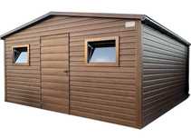 SCHOWEK DOMEK OGRODOWY 5X4M Drzwi 2X Okno Drewnopodobny Rynny TS778