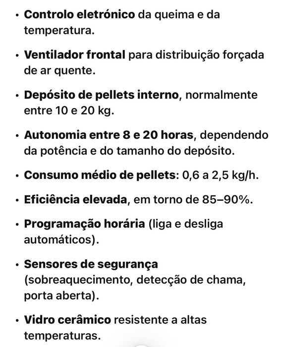 Lareira Pellets - Pouco uso