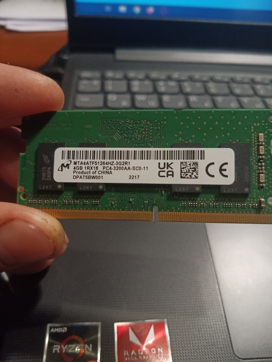 Оперативна пам'ять Micron ddr4 3200Mhz 4gb Micron
