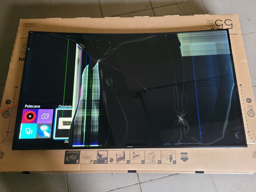 Telewizor Samsung UE55H6800 uszkodzona matryca