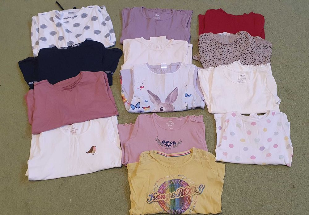 Bluzki z dł. rękawem dla dziewczynki 122/128