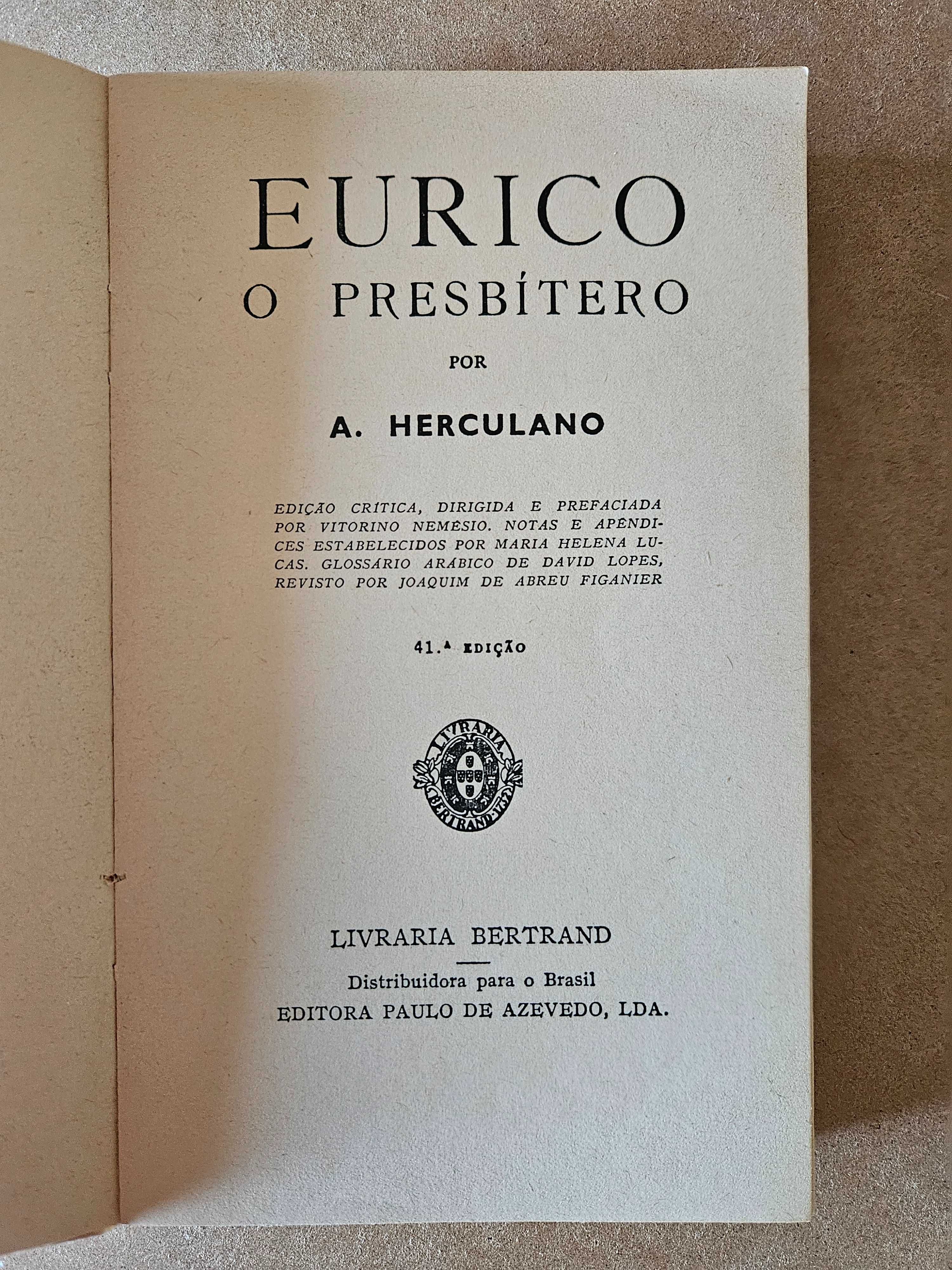 Livro Eurico, o Presbítero - Alexandre Herculano