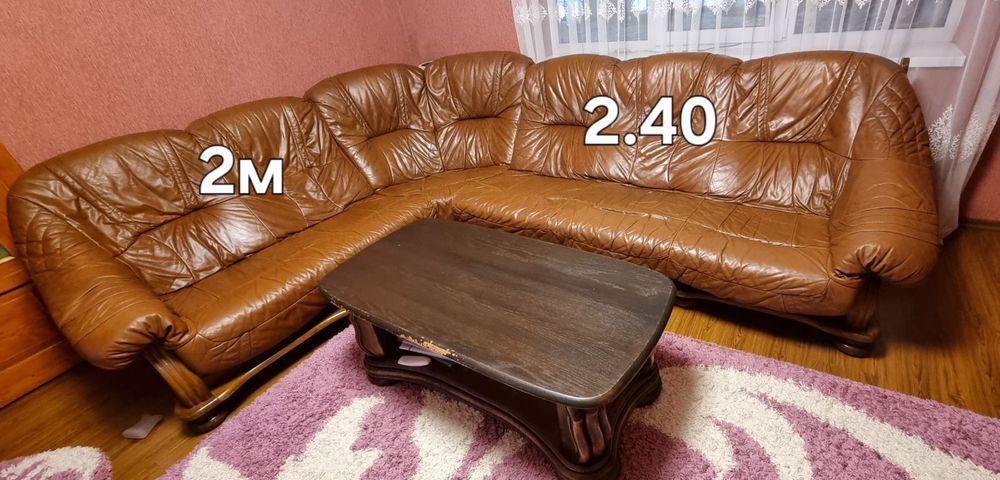 Кутовий диван+журнальний столик