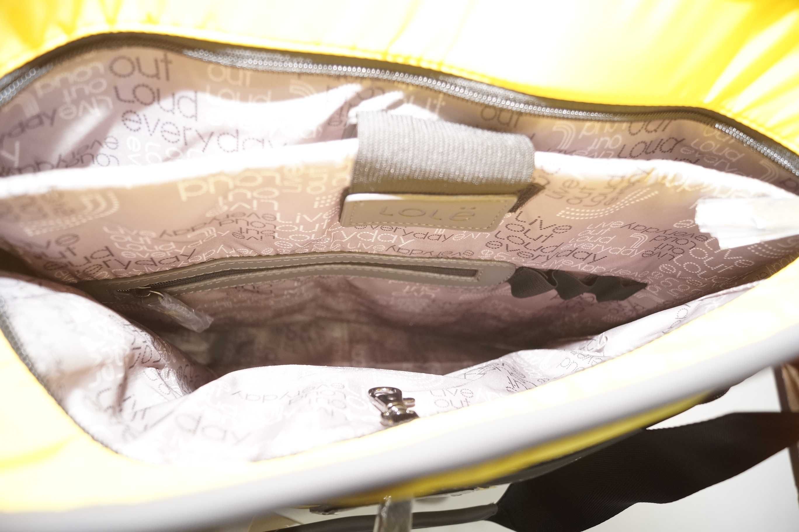 G322 Damska torebka torba torbo-plecak 2w1 LOLE Lily Bag żółta