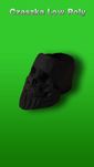 Dekoracja czaszka z brodą low poly