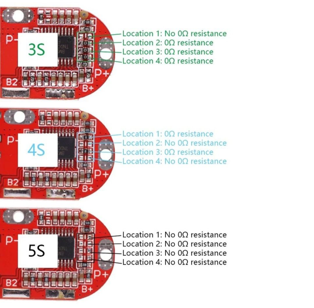 BMS 3S 4S 5S (25A) 12,6V / 16,8V /  21V для Li-Ion аккумуляторів