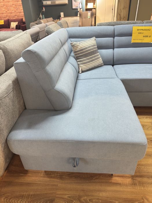 Naroznik Mateo 2 Liveo funkcja spania pojemnik niebieski błekitny