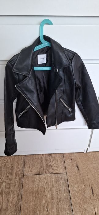 Czarna ramoneska nowa sinsay 134 biker jacket