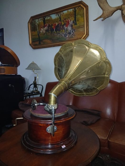 XIX w Patefon 100% Orginał Przywieziony ze Szwajcarii  Cudo  Śliczny