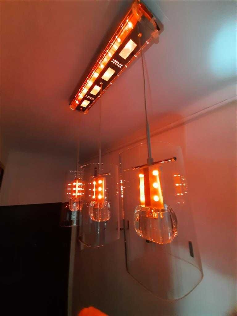Lampa, żyrandol LED+ multikolor Nowoczesna
