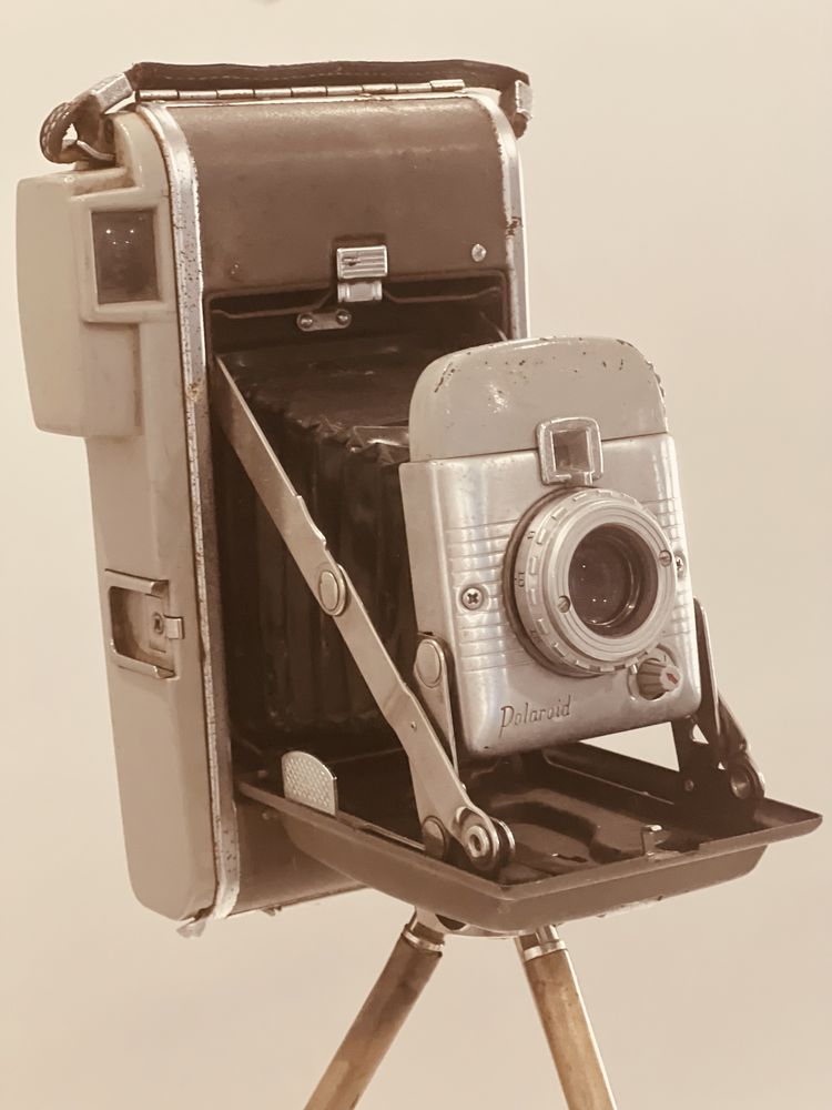 Maquina Fotografica Polaroid Fole Tripe Model 80 vintage colecao