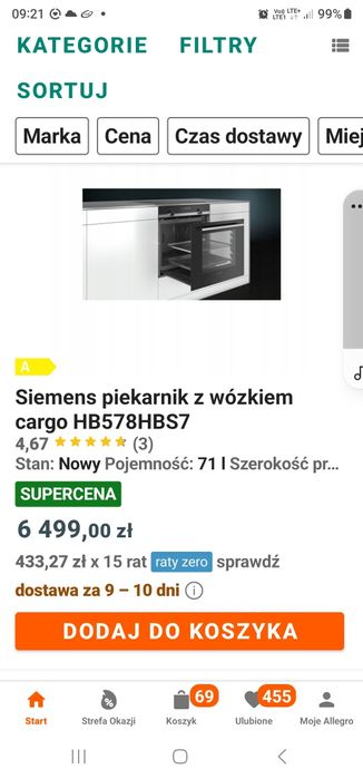 Piekarnik cargo z płytą elektryczną pod zabudowę Siemens extraKLASSE