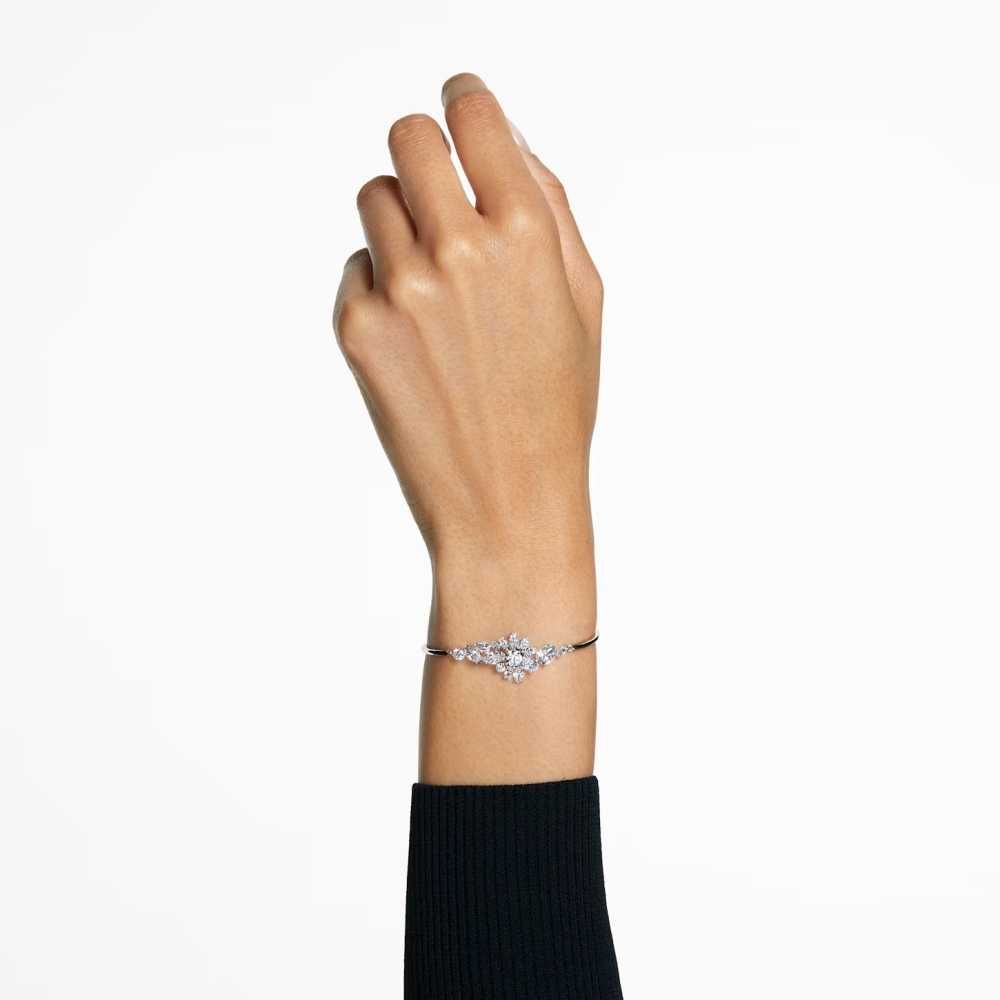 Bransoletka Swarovski - Gema bangle, White, Silver