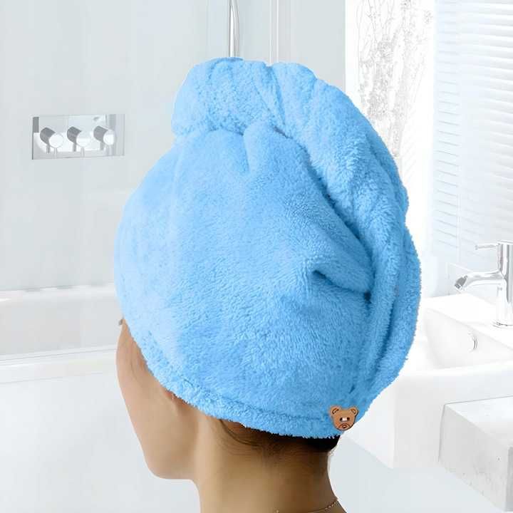 Ręcznik Do Włosów Chłonny Z Mikrofibry Do Suszenia Turban Głowę Miękki