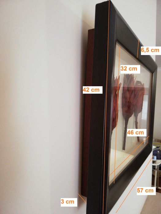 Quadro Decoração Flores Laranja