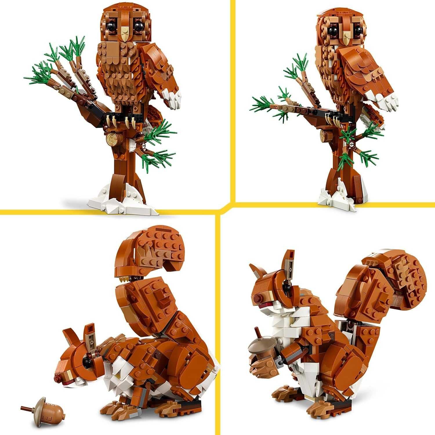 LEGO Creator 31154 Leśne Zwierzęta 3w1 – Czerwony Lis, Sowa, Wiewiórka