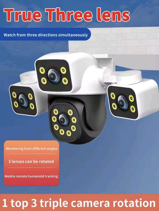 6К 12МР Wi-fi уличная камера видеонаблюдения 360*