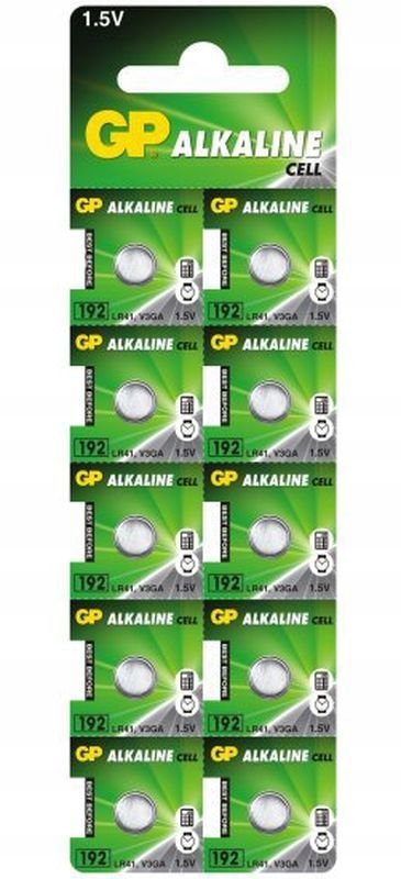 GP baterie L736-F LR41 AG3 192 V3GA LR736 1.5V blister 10szt
