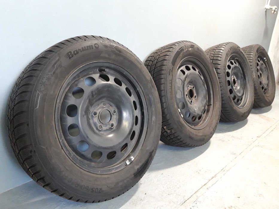Koła stal 16 VW Volkswagen T-Cross Taigo 5x100, Barum 205/60R16