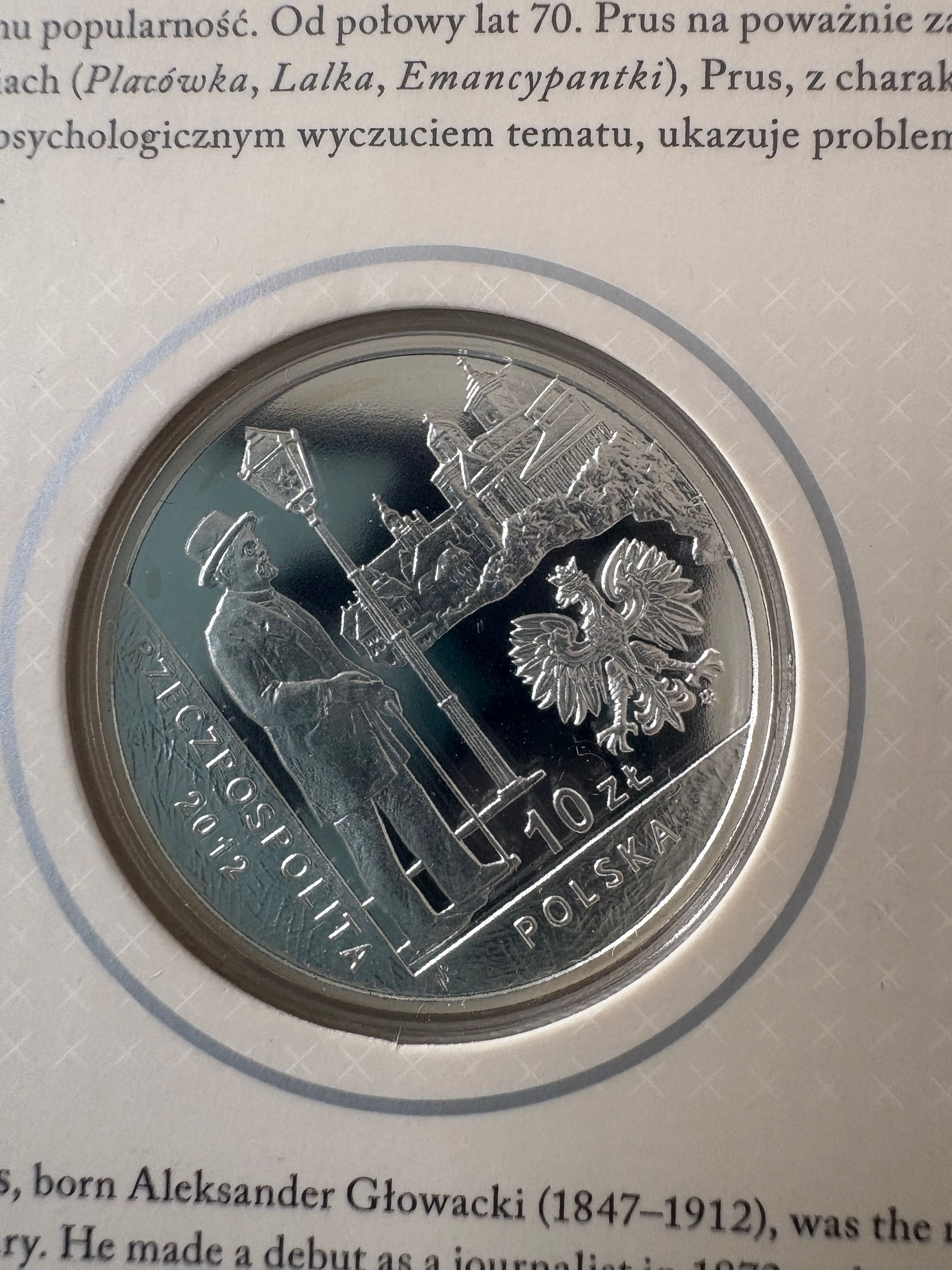 Srebrna moneta „ Bolesław Prus”