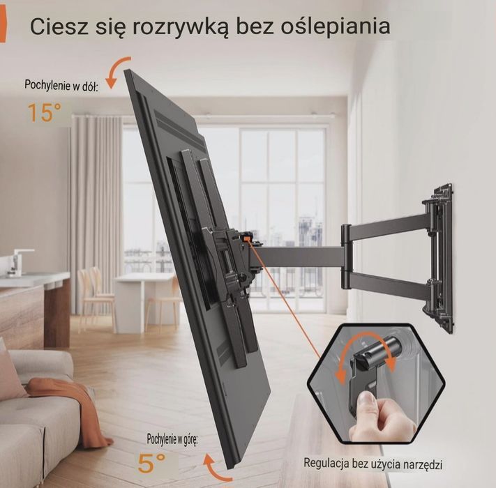 Uchwyt stojak wieszak do telewizora 37-75" bardzo mocny