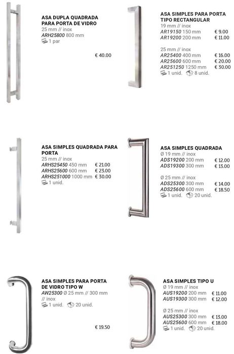 Torniquete / puxador inox
