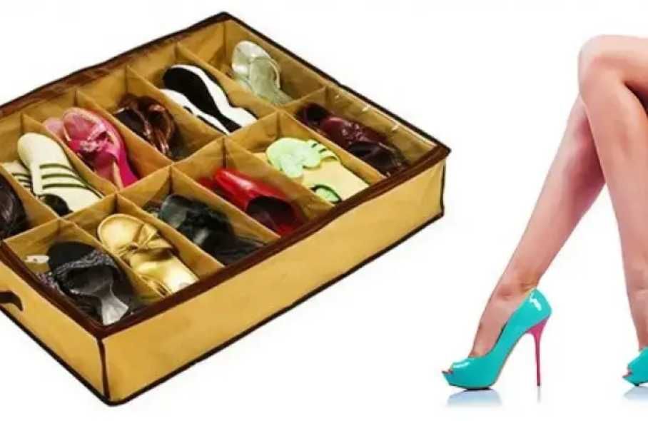 Органайзер для обуви 12 пар Shoes Under ящик для взуття сумка коробка