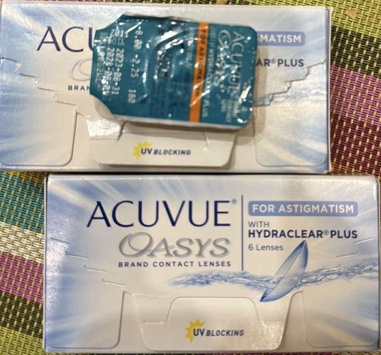 ACUVUE astigmatism can -8,0. -2,25 / -10,0