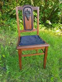 Przedwojenne secesyjne krzesło do biurka po renowacji