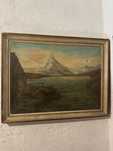Pintura vintage em óleo em tela Matterhorn