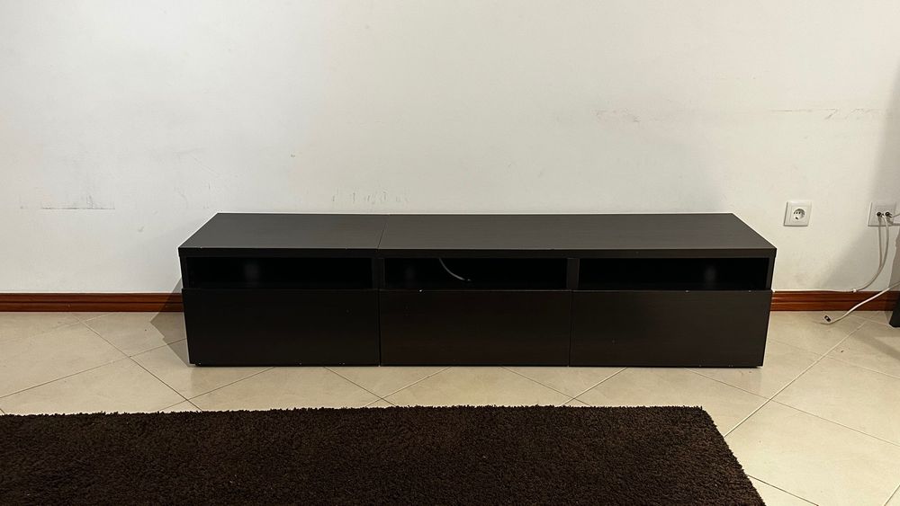Móvel de TV IKEA BESTÅ — Preto-Castanho