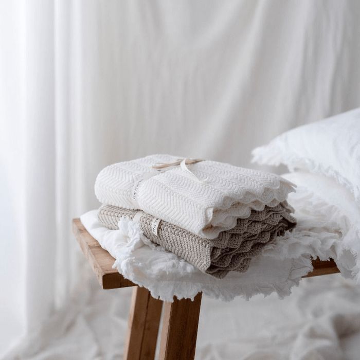 Bambusowy kocyk feather cream - My Memi