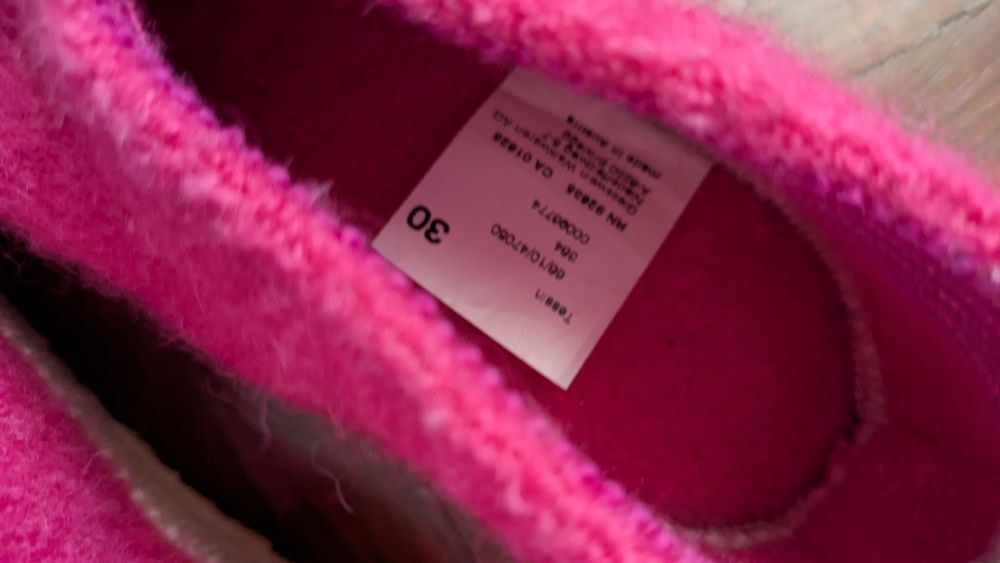 Pantufas em lã de criança