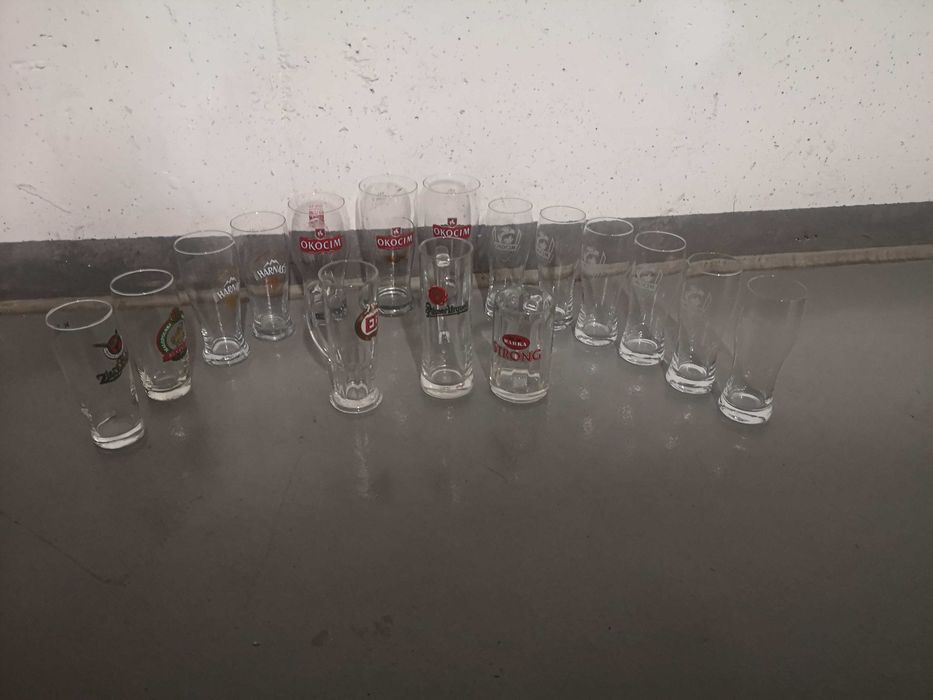 Szklanki kufle Okocim i inne
