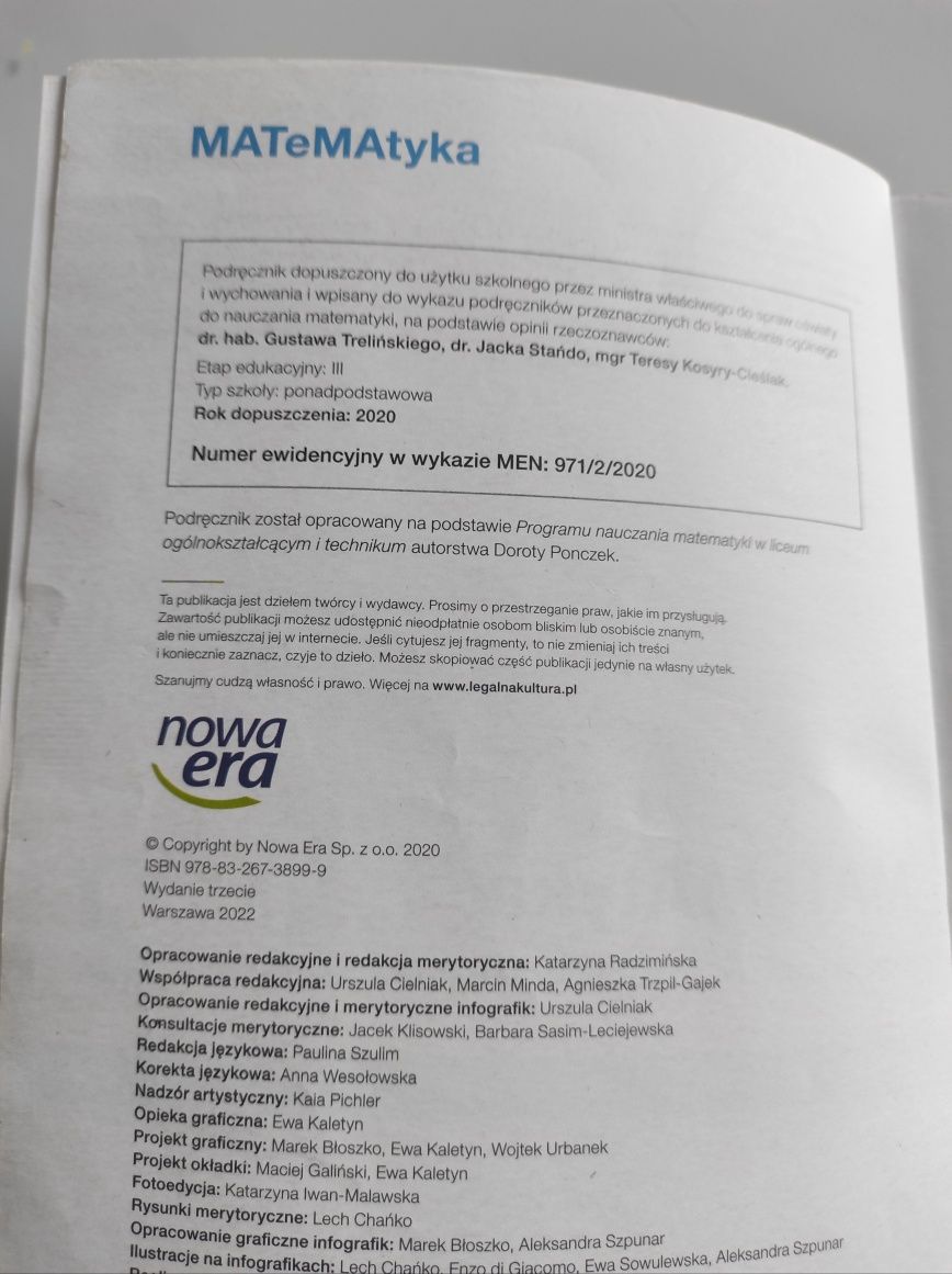 MATeMAtyka 2, Babiński, zakres podstawowy