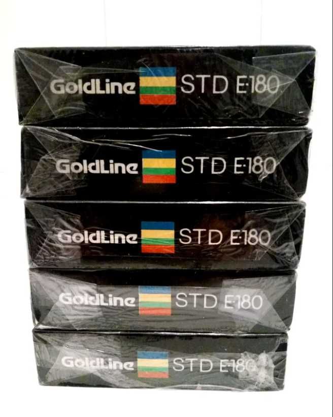 5x Cassetes GoldLine VHS E-180 STD Ultra Precise