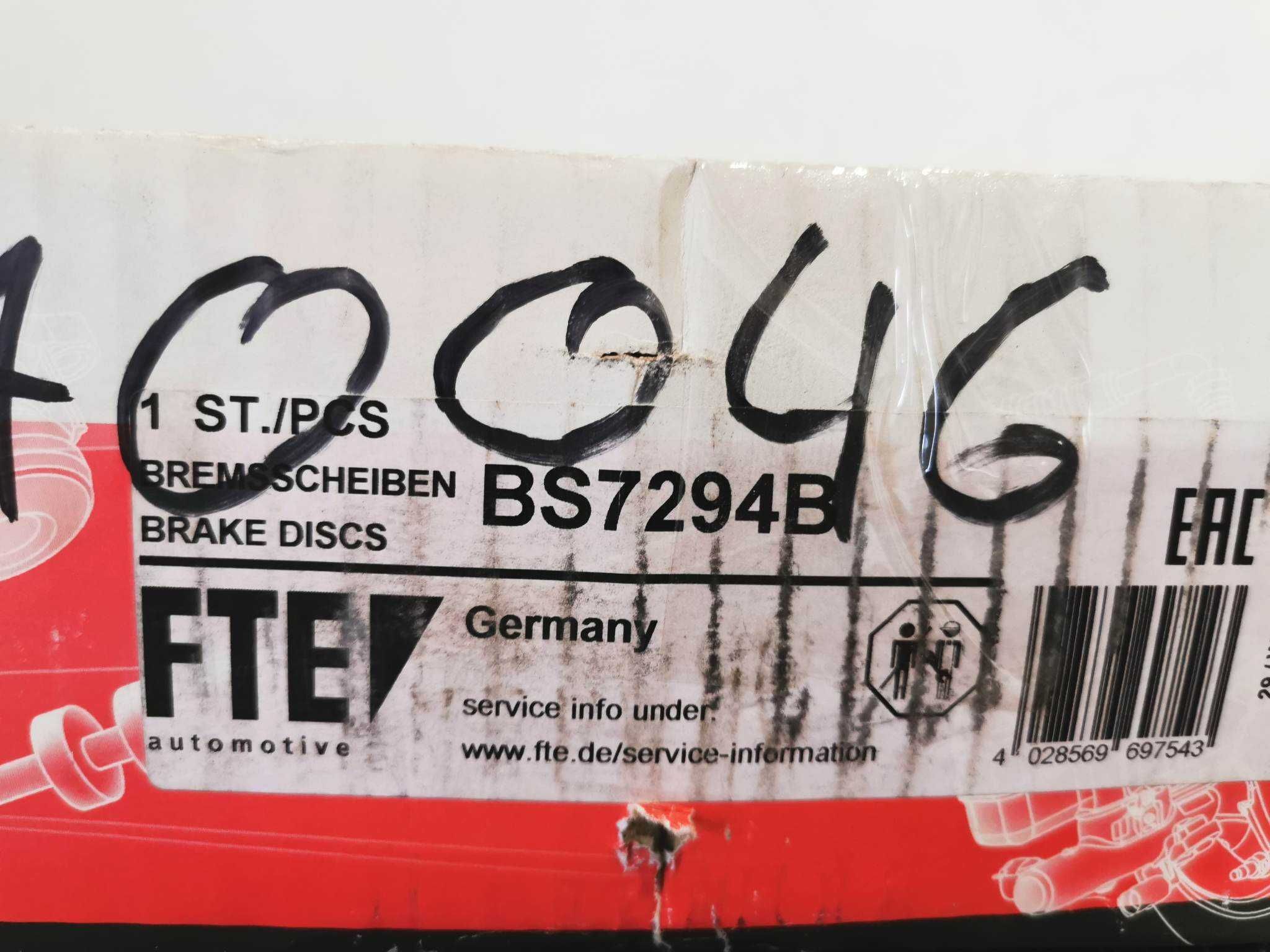 FTE BS7294B Tarcza hamulcowa 2x komplet Klasa R W251, V251