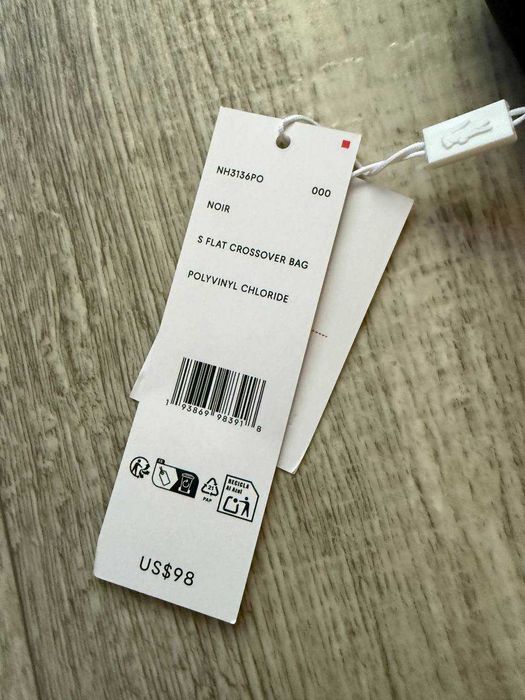 ОРИГІНАЛ! Сумка Lacoste S Flat Crossover Bag Black лакост | NH3136PO