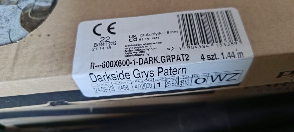 Gres Darkside grys Patern