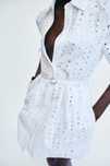 Коротка сукня zw collection із прорізною вишивкою л 4877/010 zara