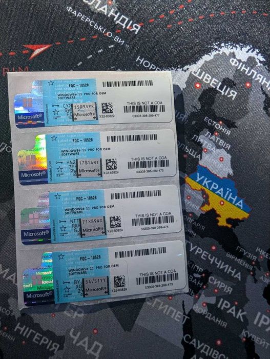 Sticker Windows 11 PRO OEM Стикер / Стікер Віндовс 11 Про ОЕМ Ліцензія
