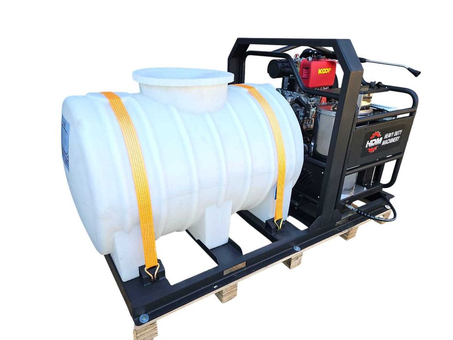 Myjka HDM 250 bar 15 L/Min spalinowa ciepła woda KOOP zbiornik 500l