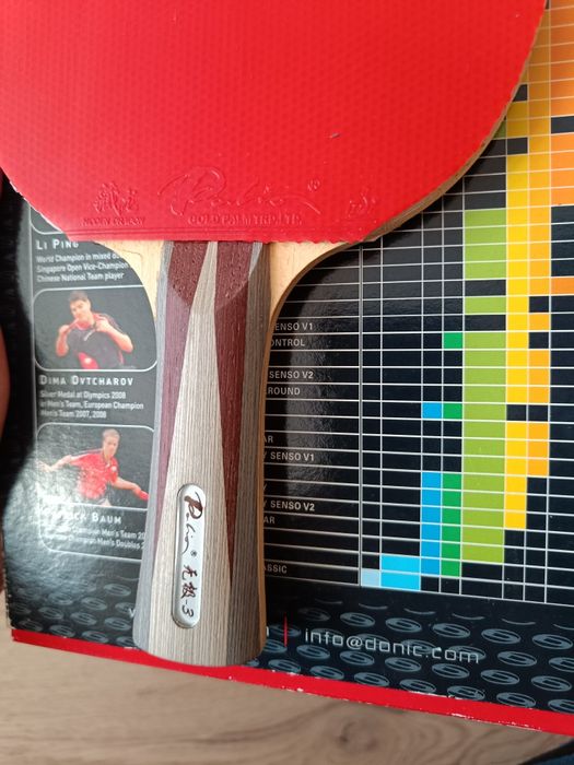 Rakietka tenis stołowy klejona Palio all butterfly tibhar andro donic