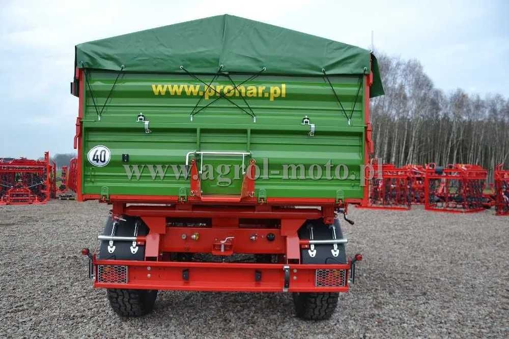 Przyczepa dwuosiowa pronar PT610 i PT612 szerokość paletowa 10/12 ton