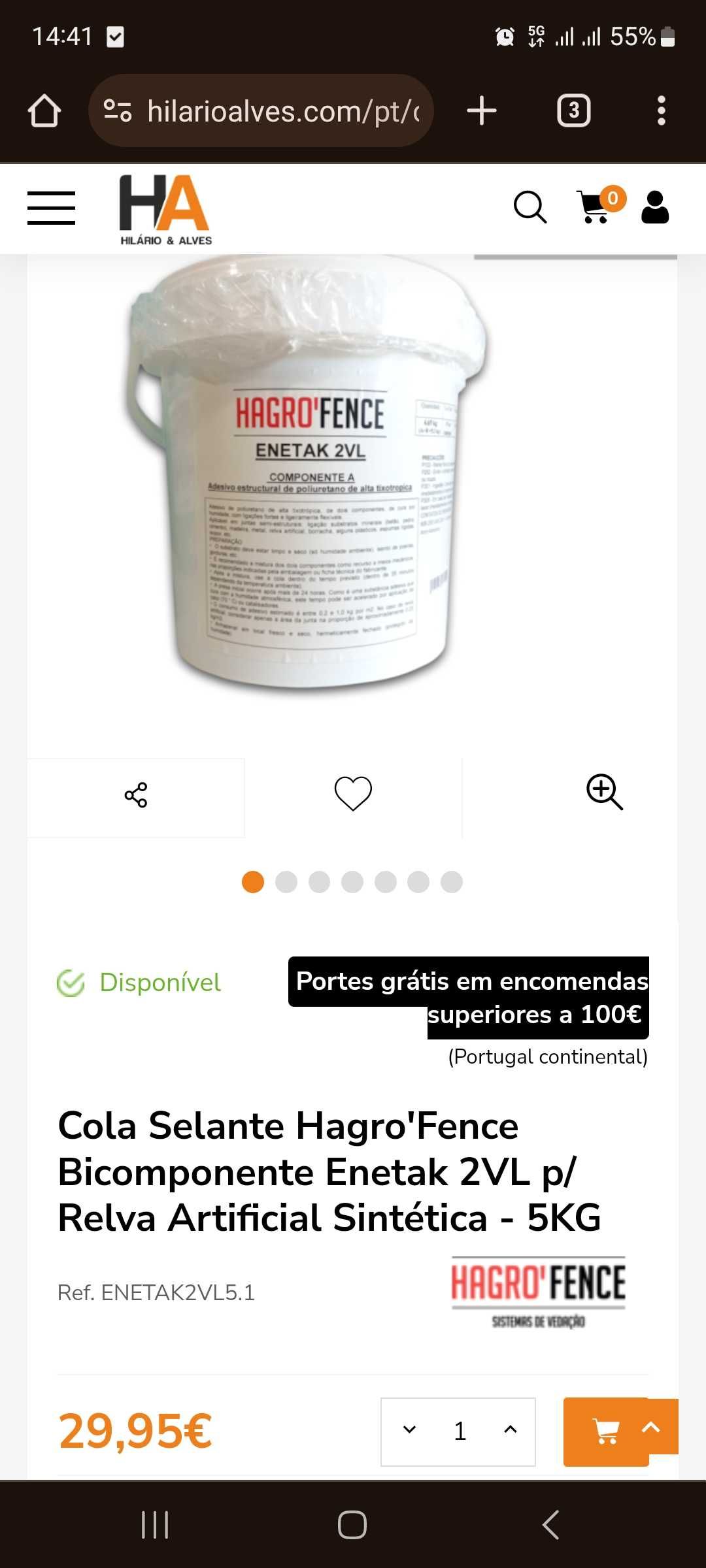 Cola para relva artificial