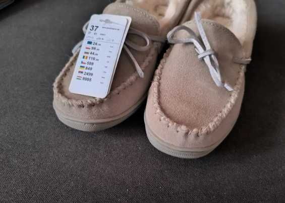 Buty kapcie mokasyny damskie ocieplane nowe