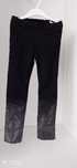 Spodnie czarne srebrne brokatowe 116 h&m